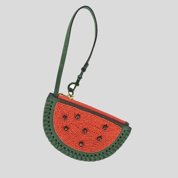 Tory Burch Handbags - NWT Tory Burch watermelon 🍉 leather pouch